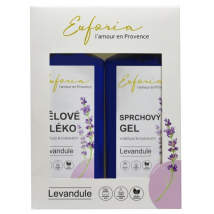 KAZETA EUFORIA LEVANDUĽA SPRCHOVÝ GÉL 300ML  + TELOVÉ MLIEKO 300ML