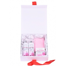 KAZETA VROSE SPRCHOVÝ GÉL 200ML + TELOVÉ MLIEKO 200ML + PLEŤOVÝ KRÉM 50ML + KOZMETICKÁ ČELENKA