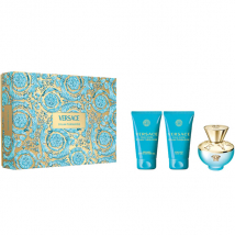 Versace Dylan Turquoise darčeková kazeta, EDT 50 ml + sprchový gél 50 ml + telový gél 50 ml