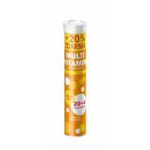 Vitar Vitatab Multivitamín šumivé tablety pomaranč, 20+4 ks