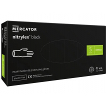 Mercator Nitrylex Black nitrilové rukavice čierne, veľkosť S, 100 ks