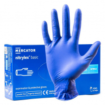Mercator Nitrylex Basic nitrilové rukavice tmavomodré, veľkosť M, 100 ks
