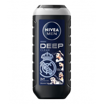 Nivea Men Deep Clean 3in1 sprchový gél Real Madrid, 250 ml