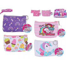 Glamour Fashion Mini Bag peňaženka na zips s kľúčenkou, 1 ks