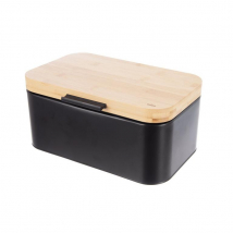 CHLEBNIK PLECH/BAMBUS 30X19,5X14,5CM BLACK