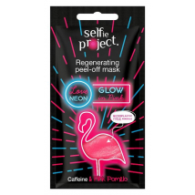 Selfie Project Love Neon Glow in Pink regeneračná zlupovacia maska, 10 ml