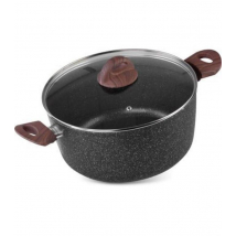 Magic Home Hrniec Black Marble s pokrievkou, 28 cm, 5,9 l