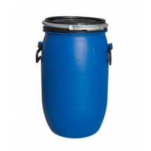 Barel plastový s vekom a sponou, modrý, 30 l