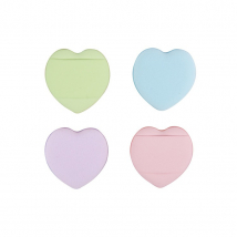 Donegal Hubky na make-up Sweet Hearts v tvare srdca, 4 ks