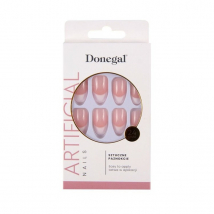Donegal Umelé nechty mandľové French manicure, 24 ks