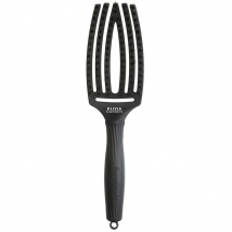 Olivia Garden Fingerbrush kefa na rozčesávanie vlasov, veľkosť M, čierna