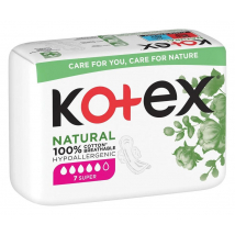 Kotex Natural Super hygienické vložky, 7 ks