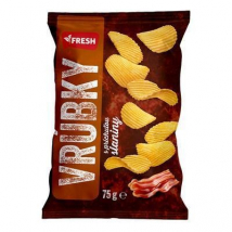 Fresh Vrúbky zemiakové lupienky slanina, 75 g
