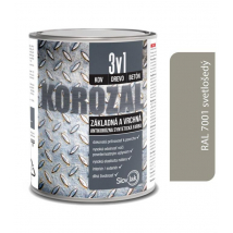 KOROZAL 3V1 RAL 7001 SVETLOŠEDÝ 0,75 L