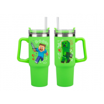 Minecraft Cestovný hrnček so slamkou, 900 ml