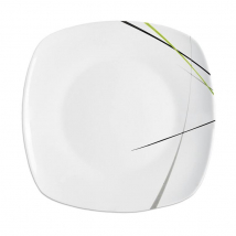Orion Tanier porcelánový plytký Green, 24x24 cm