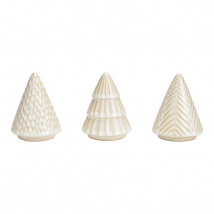 Wurm Keramický vianočný stromček biely, 3 druhy, 8/10/8 cm