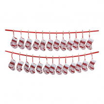 Wurm Textilný adventný kalendár, 24 ponožiek, 220 cm