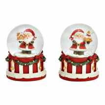 Wurm Snehová guľa Santa Claus s vianočným motívom, sklo, 5,6 × 5 cm
