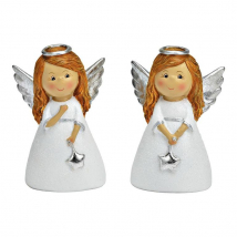 WURM Anjel z polyresínu biely, 2-dielny set, 8×12×6 cm