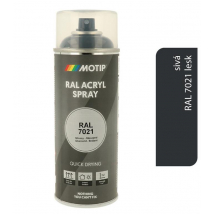 Motip Acryl sprej RAL 7021 čiernosivá lesk, 400 ml