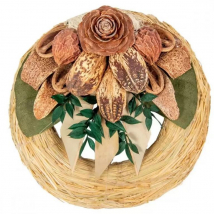 Slamený venček Tropic, 20 cm