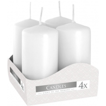 Aura Adventné sviečky biele, 4 × 80 g (výška 8 cm, priemer 3,8 cm)