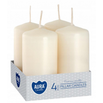 Aura adventné sviečky slonovinové, 4 x 80 g (8 cm, priemer 3,8 cm)