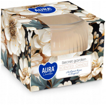 Aura Vonná sviečka Secret Garden, 80 g (doba horenia 18 h)