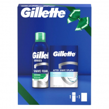 Gillette darčeková kazeta Series Sensitive pena na holenie 250 ml + voda po holení Arctic Ice 100 ml