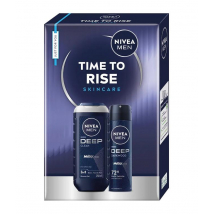 Nivea Men Time to Rise darčekový box (sprchový gél Deep Clean 250 ml + antiperspirant Deep Darkwood 150 ml)