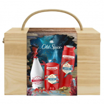 Old Spice darčeková kazeta Captain + Deep Sea (voda po holení 100 ml + deo stick 50 ml + sprchový gél 250 ml)