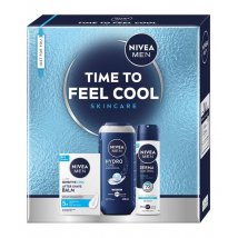Nivea Men Time to Feel Cool darčeková kazeta (balzam po holení + sprchový gél + antiperspirant)