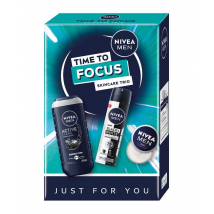 Nivea Men Time to Focus darčeková kazeta (sprchový gél + deodorant + krém)