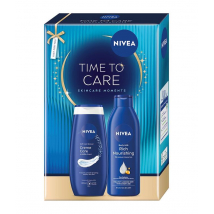 Nivea Time to Care darčekový box (sprchový gél Creme Care + telové mlieko Rich Nourishing)