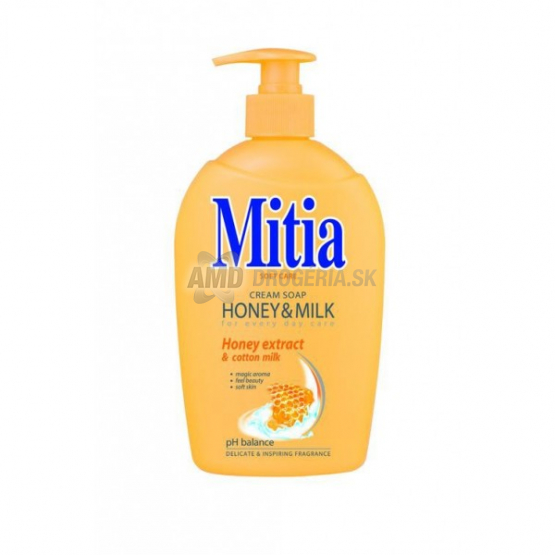MITIA TEKUTÉ MYDLO MED - MLIEKO 500 ML