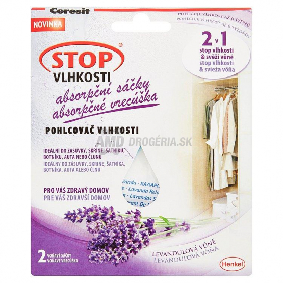 CERESIT STOP VLHKOSTI SÁČKY LEVANDUĽA 2x50 GR 