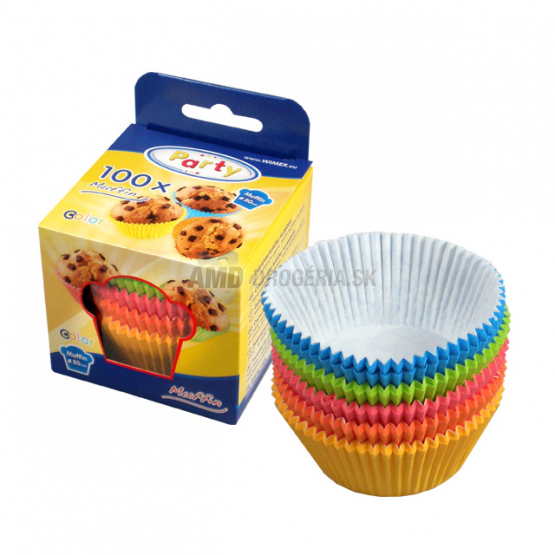 CUKRÁRSKE KOŠÍČKY FAREBNÉ 34 X 21 100 KS