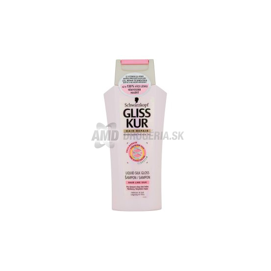GLISS KUR LIQUID SILK GLOSS ŠAMPÓN PRE LÁMAVÉ VLASY BEZ LESKU 250 ML