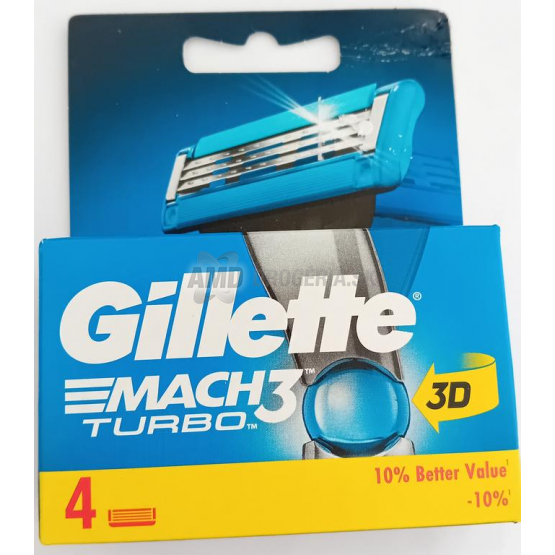 GILLETTE MACH 3 TURBO NÁHRADNÉ HLAVICE 4 KS