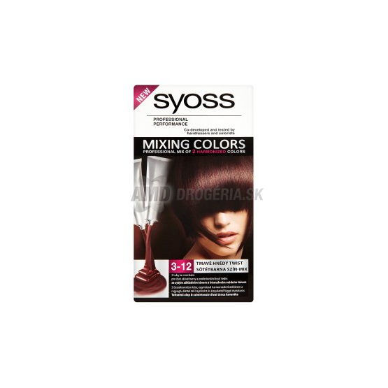 SYOSS COLOR MIX PROFESIONAL 1-12 TMAVO HNEDÁ TWIST