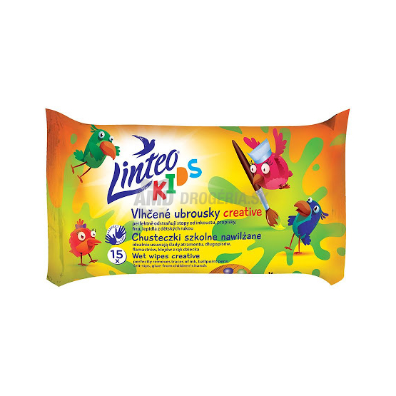 LINTEO KIDS ŠKOLSKÉ VLHČENÉ UTIERKY 15 KS