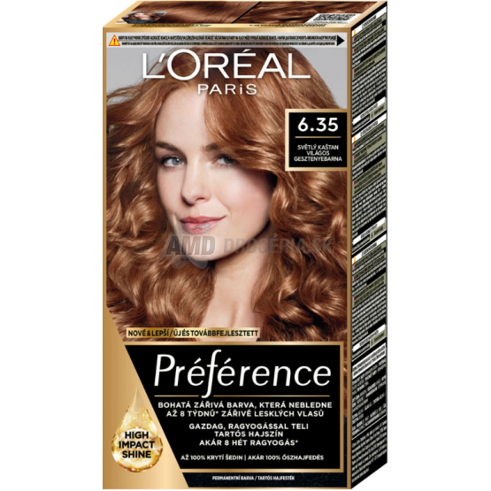LOREAL PREFERENCE 6.35 SVETLÝ GAŠTAN