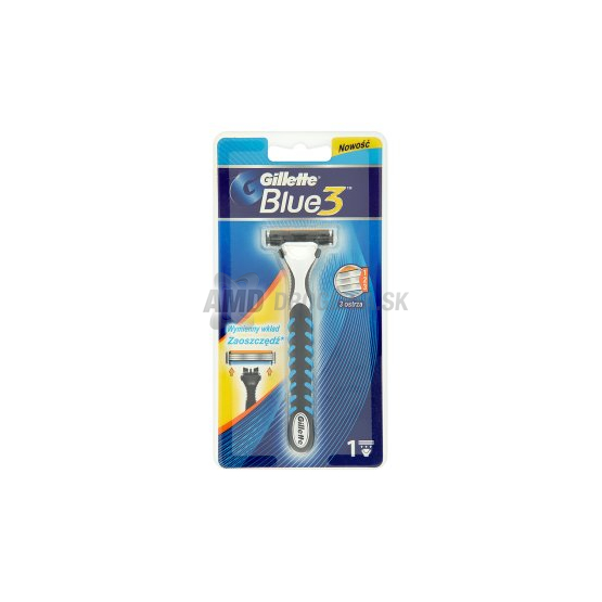 GILLETTE BLUE 3 HOLIACI STROJČEK 1 HLAVICA