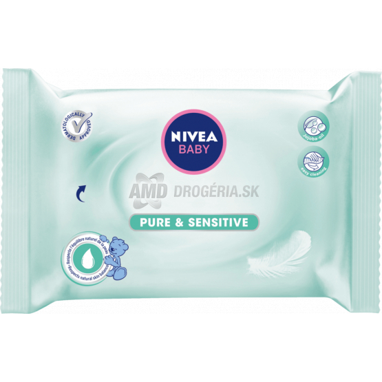 NIVEA BABY VLHČENÉ UTIERKY SENSITIVE 63 KS
