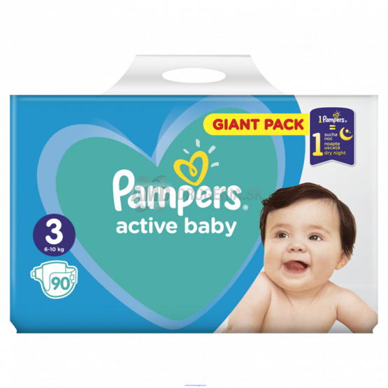PAMPERS ACTIVE BABY 3 MIDI 90 KS