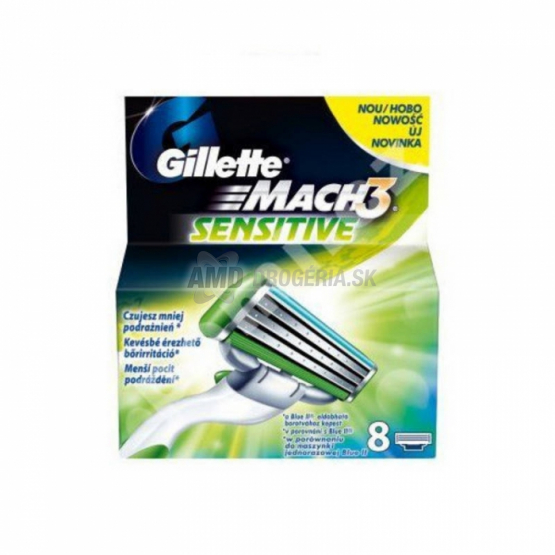 GILLETTE MACH 3 SENSITIVE NÁHRADNÉ HLAVICE 8 KS