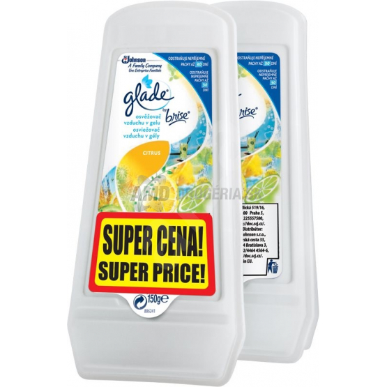 GLADE GEL CITRUS 150G 1 + 1 ZA 50%
