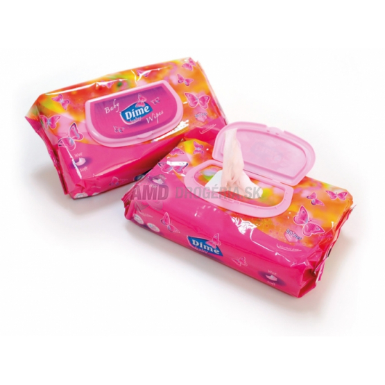 DIME DETSKÉ VLHČENÉ UTIERKY S KLIPOM 80 KS