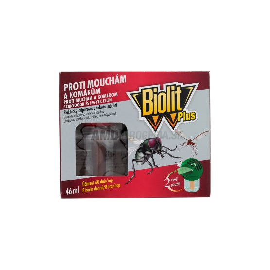 BIOLIT PLUS STROJČEK PROTI MUCHÁM A KOMÁROM 60 NOCÍ 46 ML